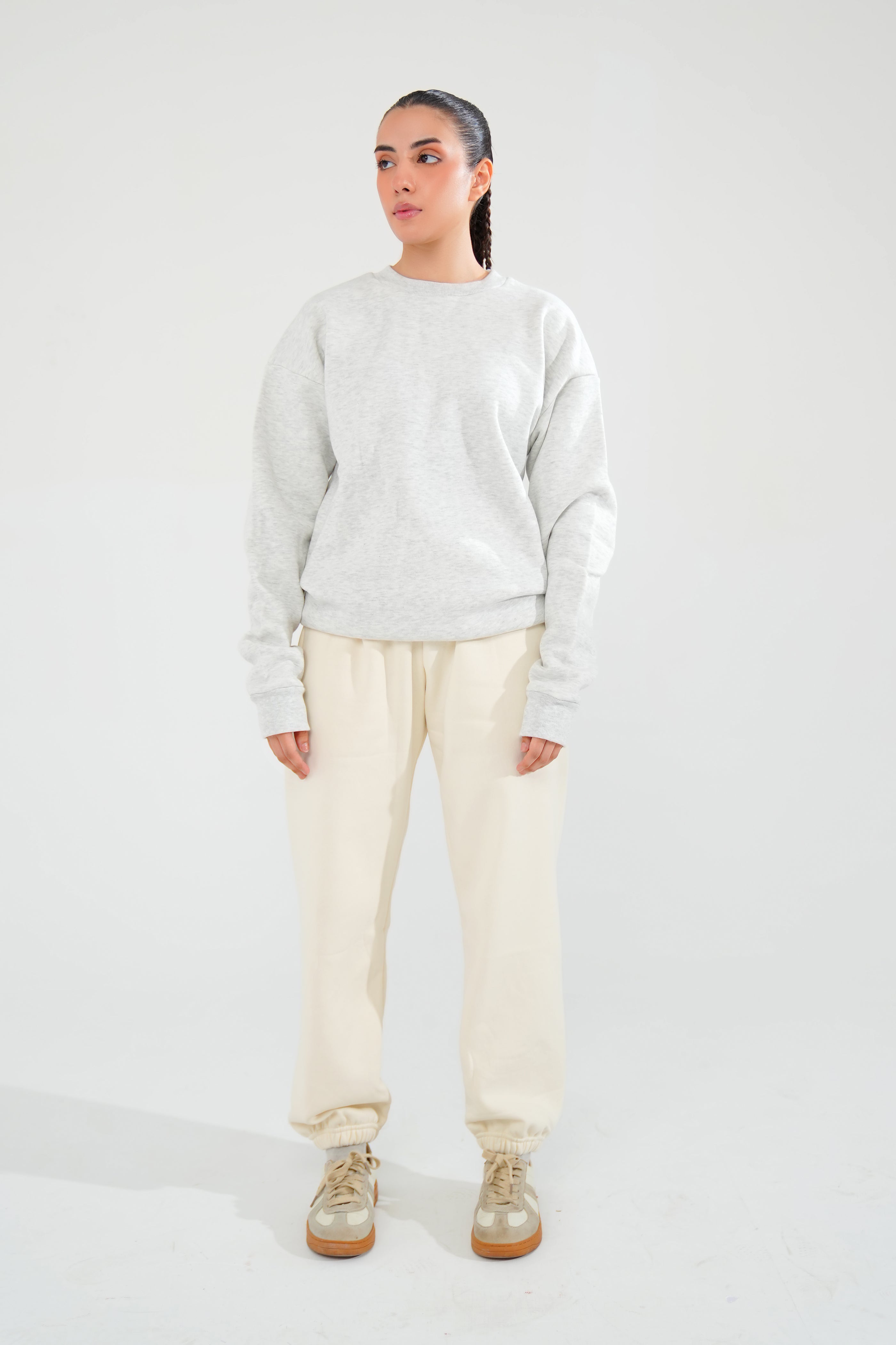 Smoke Grey Sweat Shirt - Women