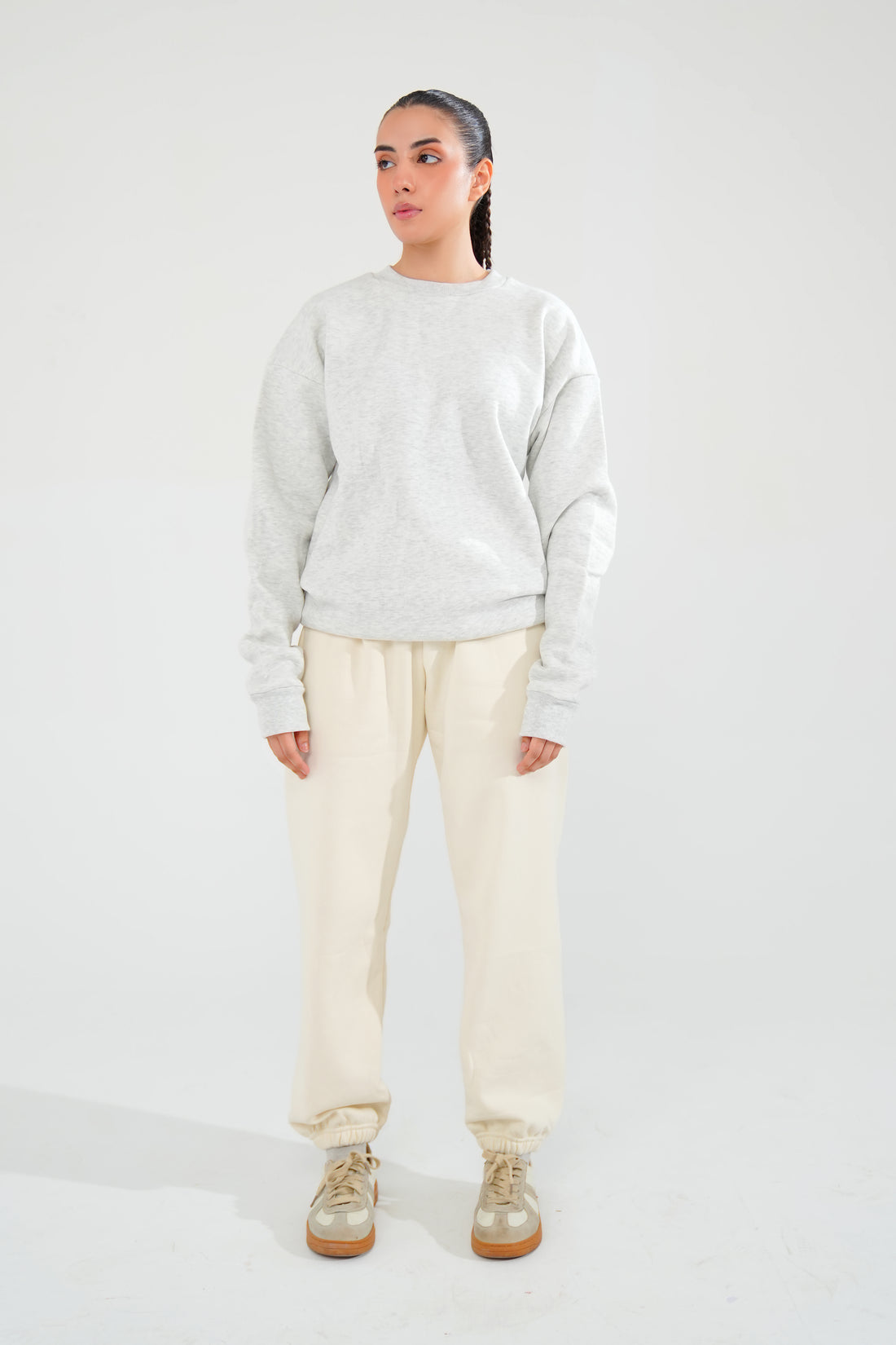 Smoke Grey Sweat Shirt - Women