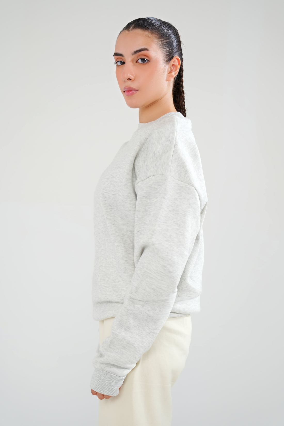 Smoke Grey Sweat Shirt - Women