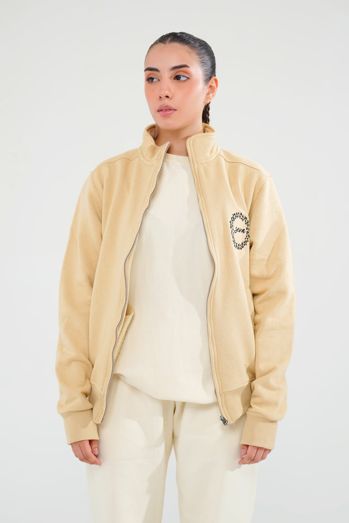 Beige Fleece Jacket - Women