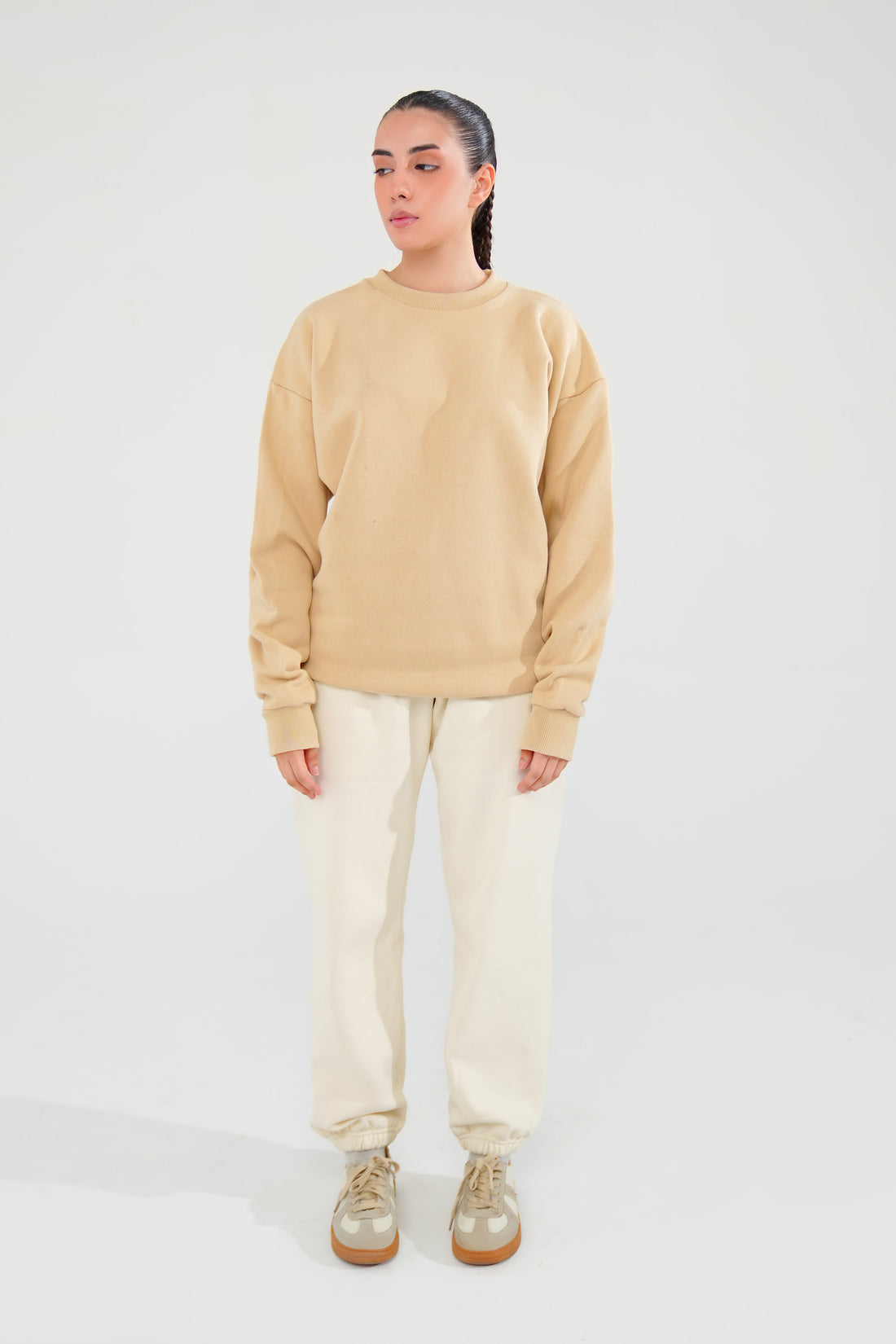 Beige Sweat Shirt - Women
