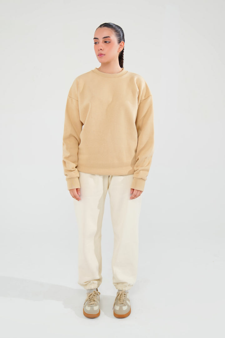 Beige Sweat Shirt - Women
