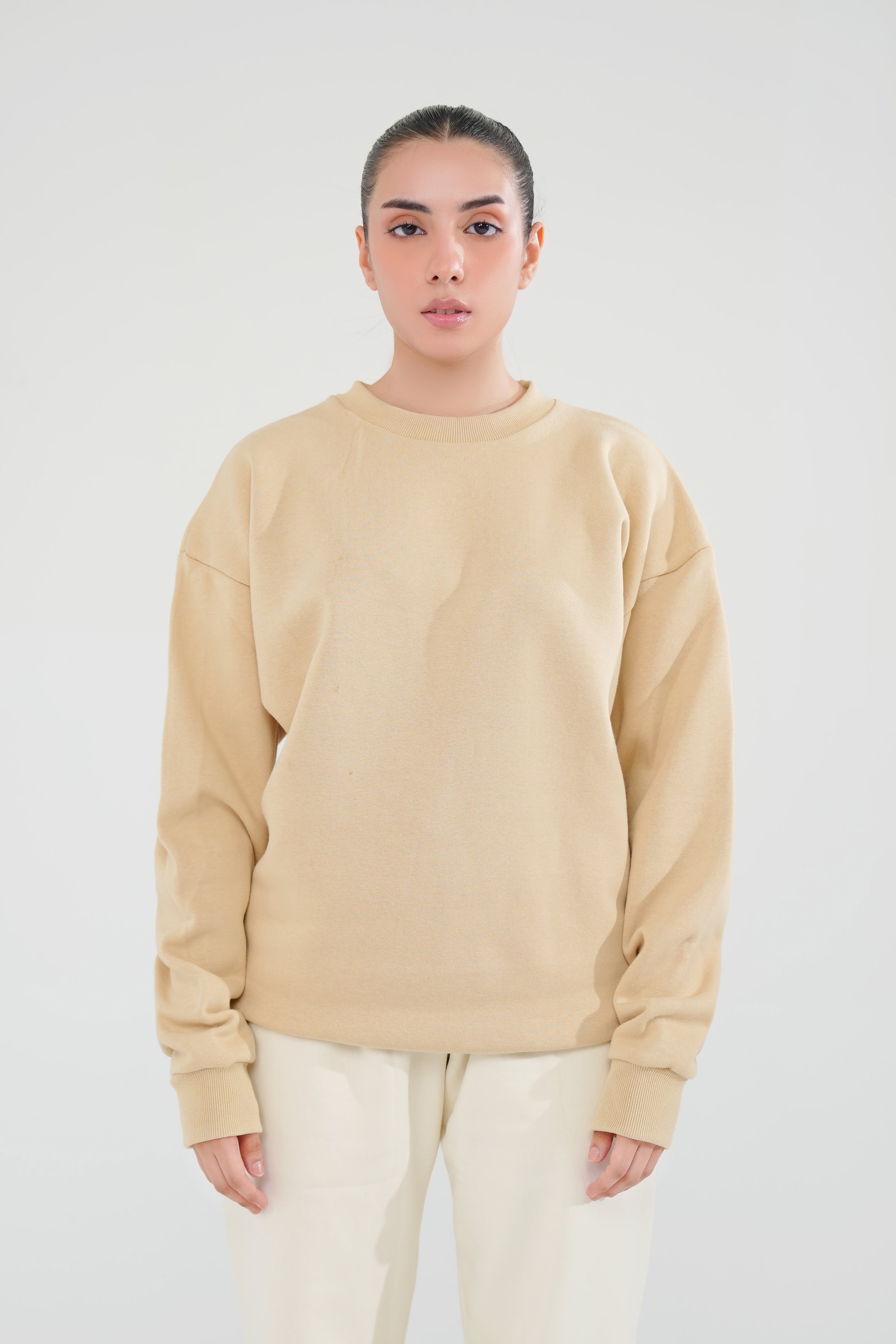 Beige Sweat Shirt - Women