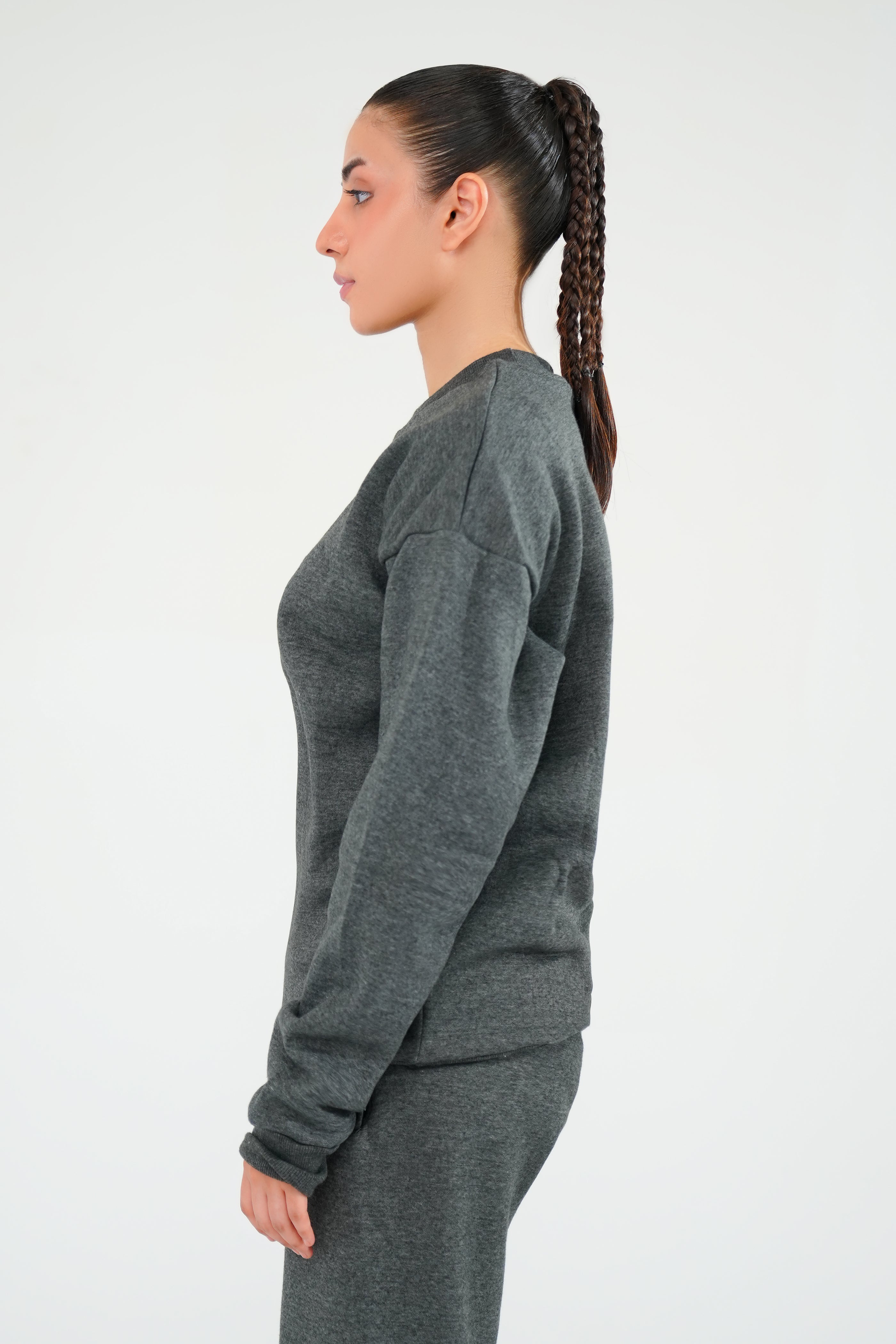 Charcoal Grey Sweat Shirt - Women