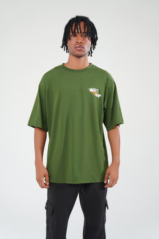Green Oversized Graphic Tee