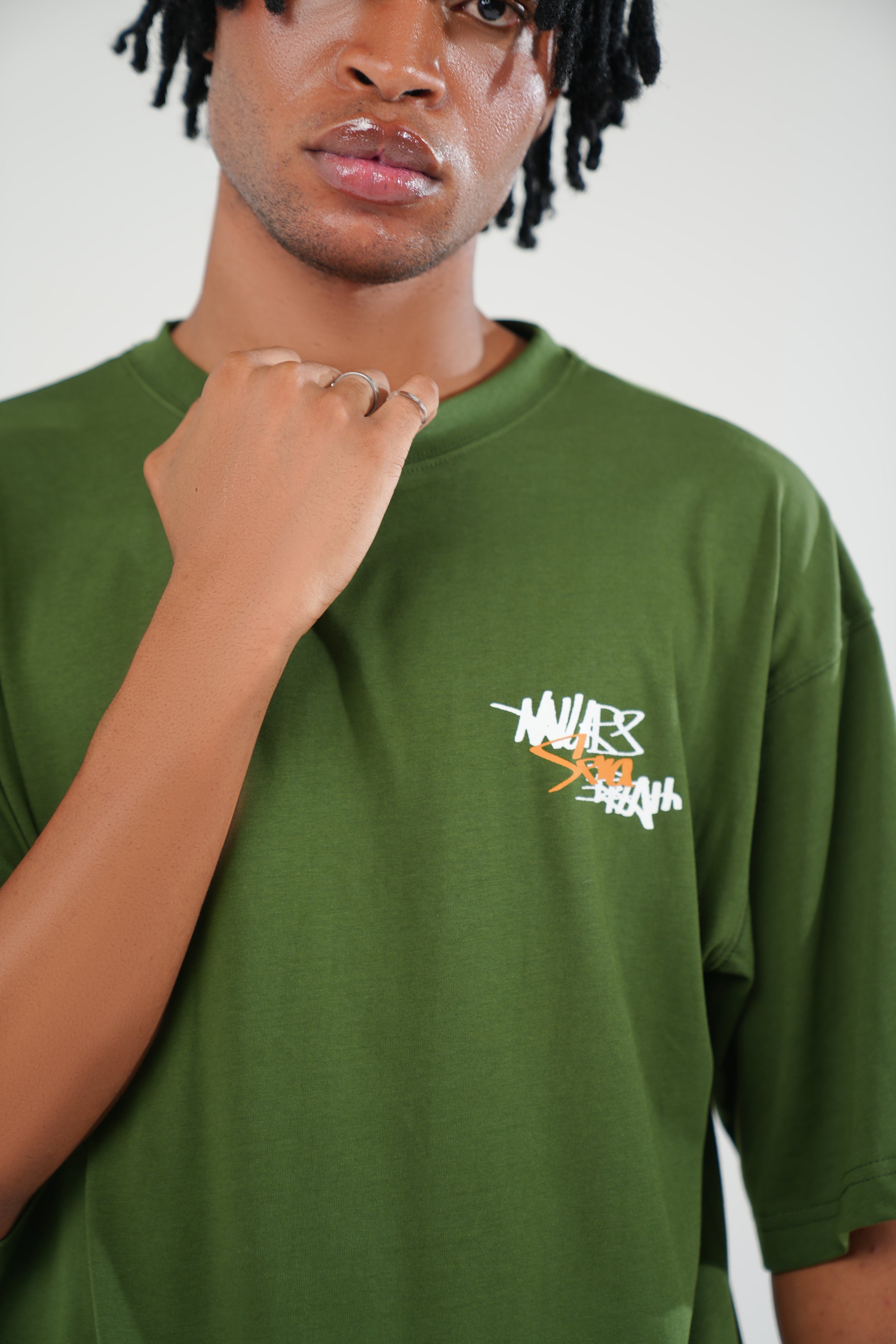 Green Oversized Graphic Tee