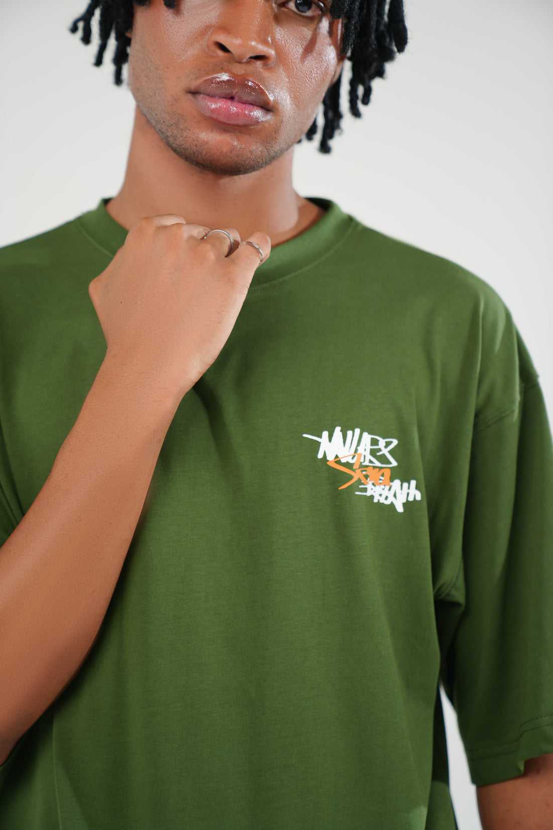 Green Oversized Graphic Tee