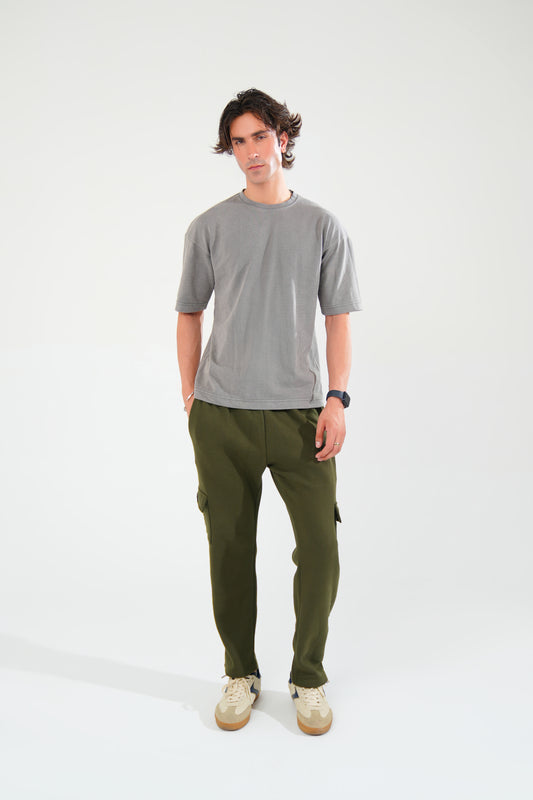Grey Oversized Basic Tee