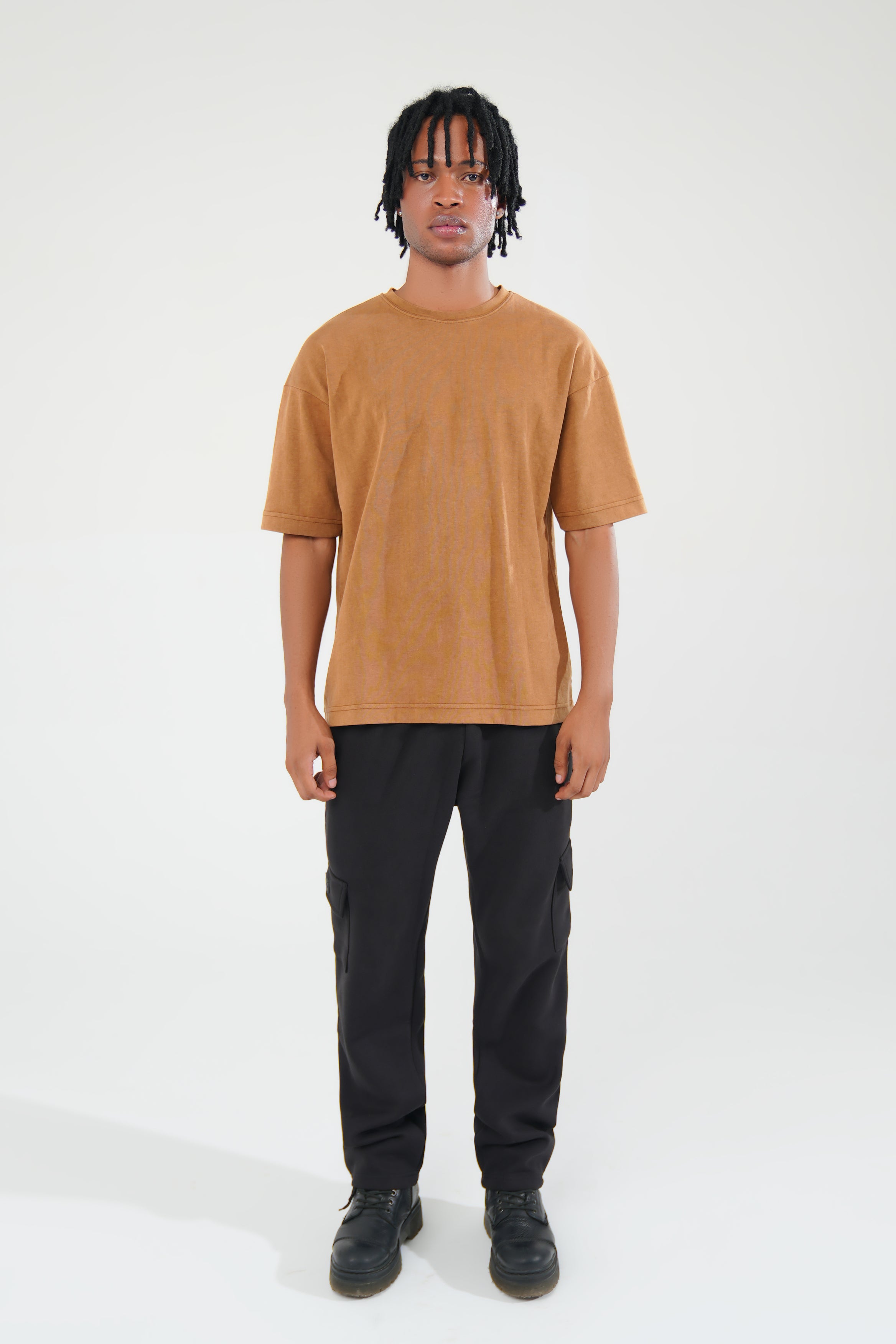 Brown Oversized Basic Tee