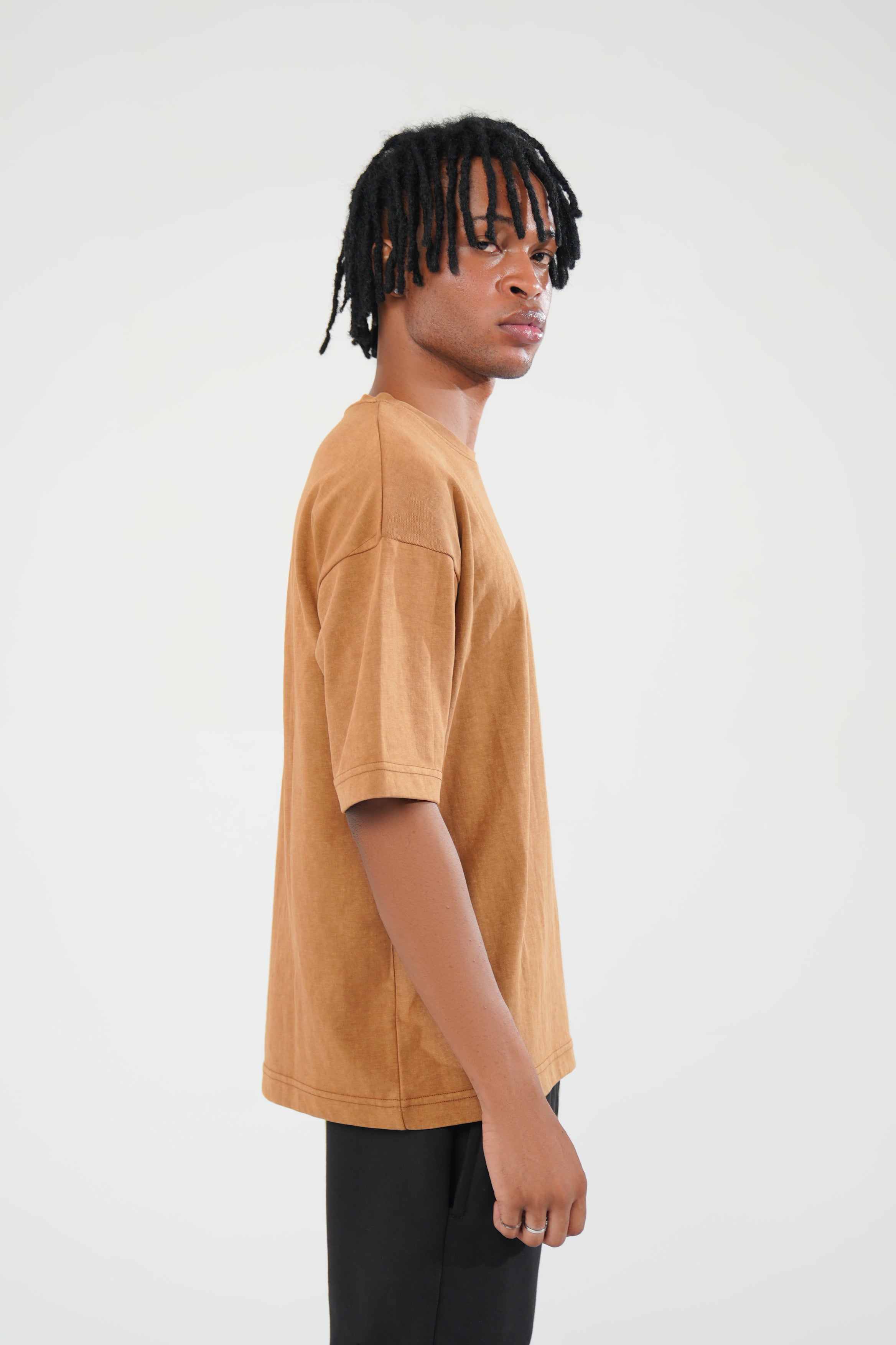 Brown Oversized Basic Tee
