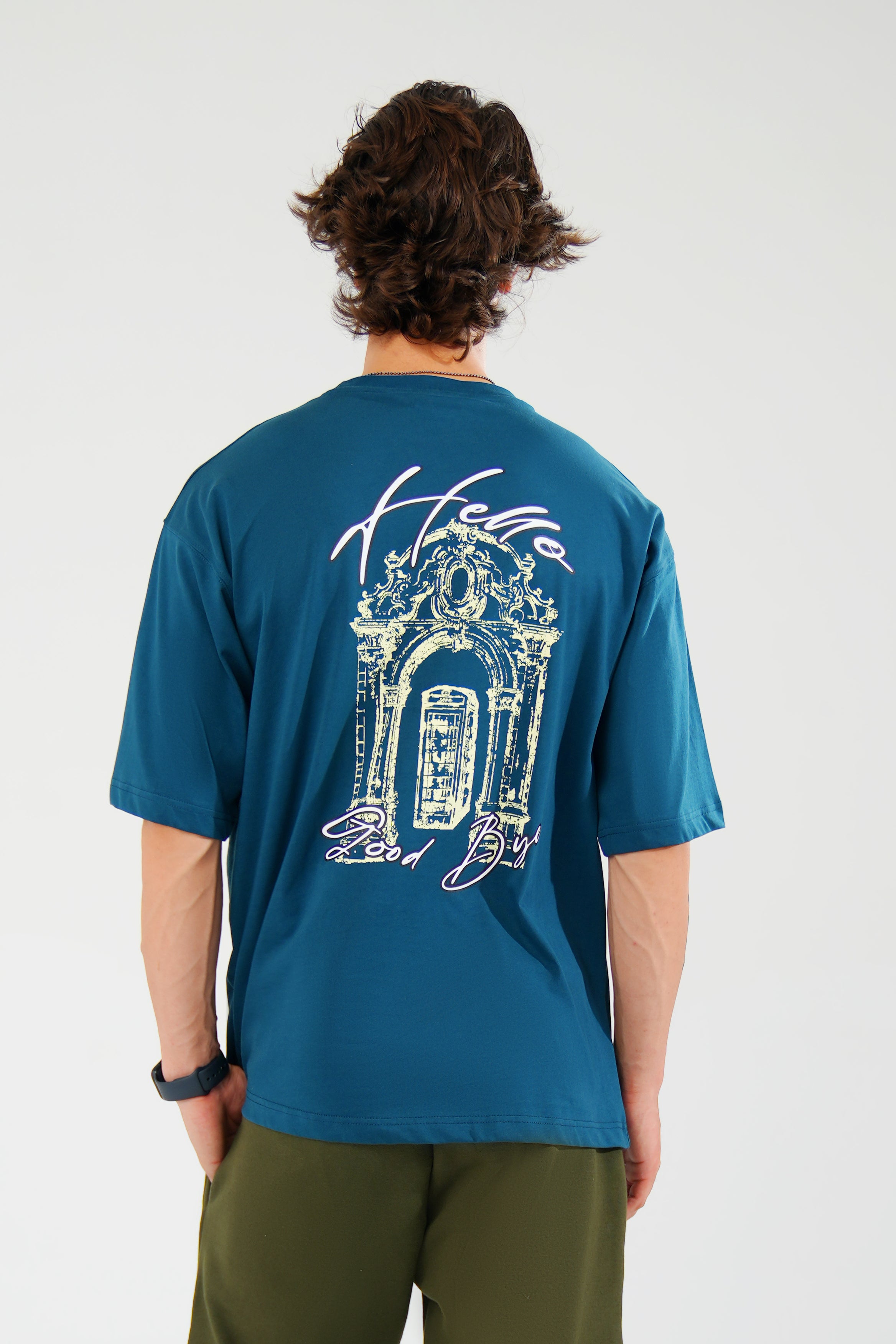 Blue Oversized Graphic Tee