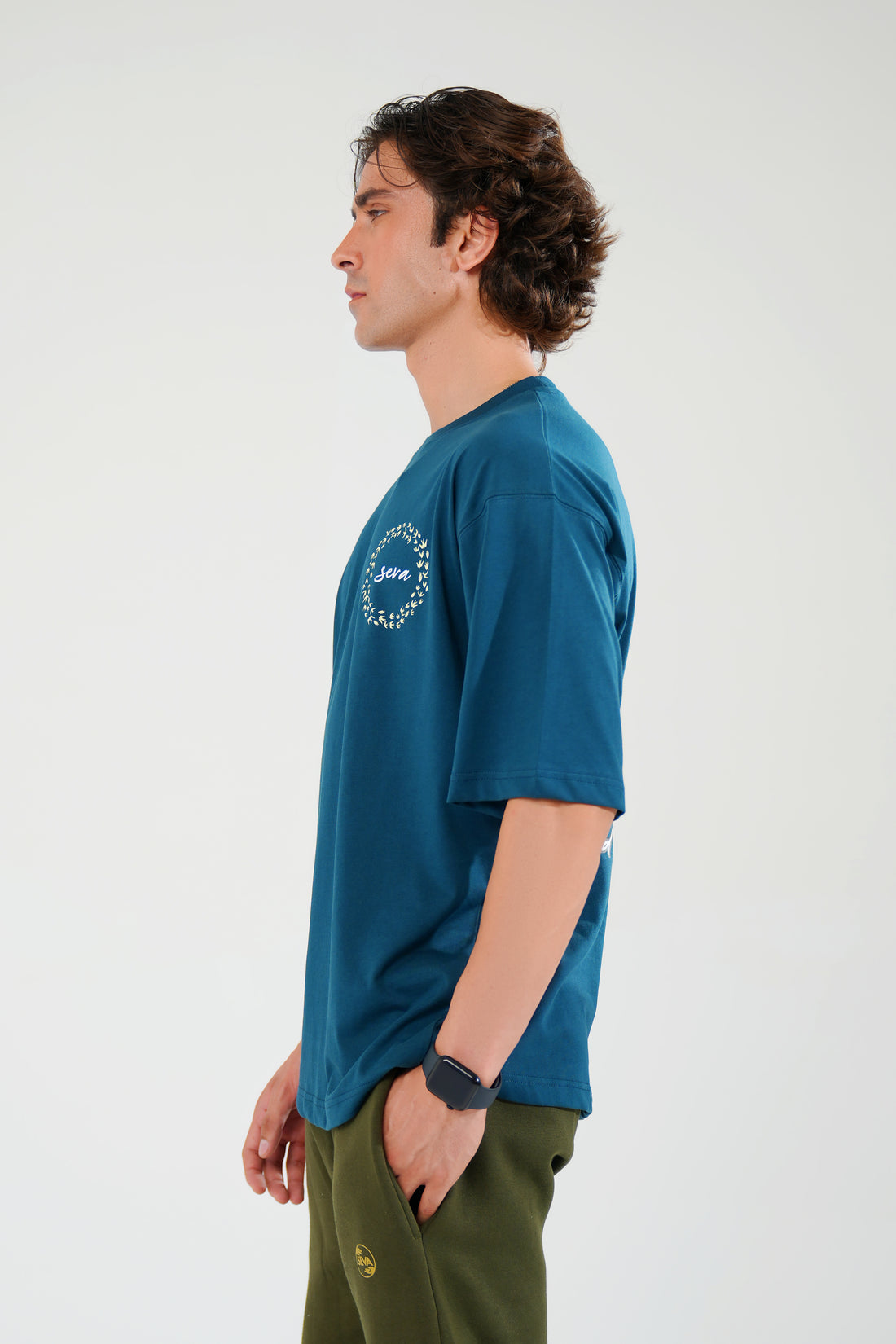 Blue Oversized Graphic Tee