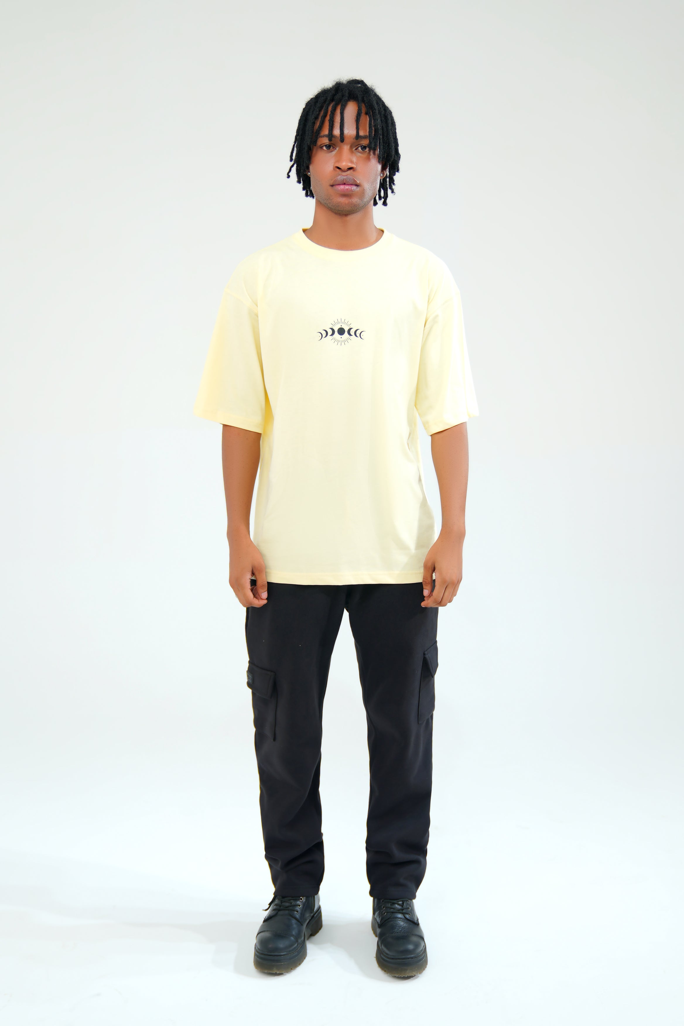 Beige Oversized Graphic Tee