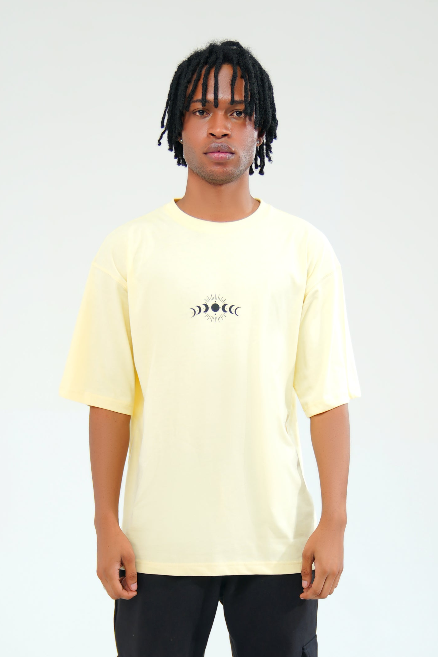 Beige Oversized Graphic Tee