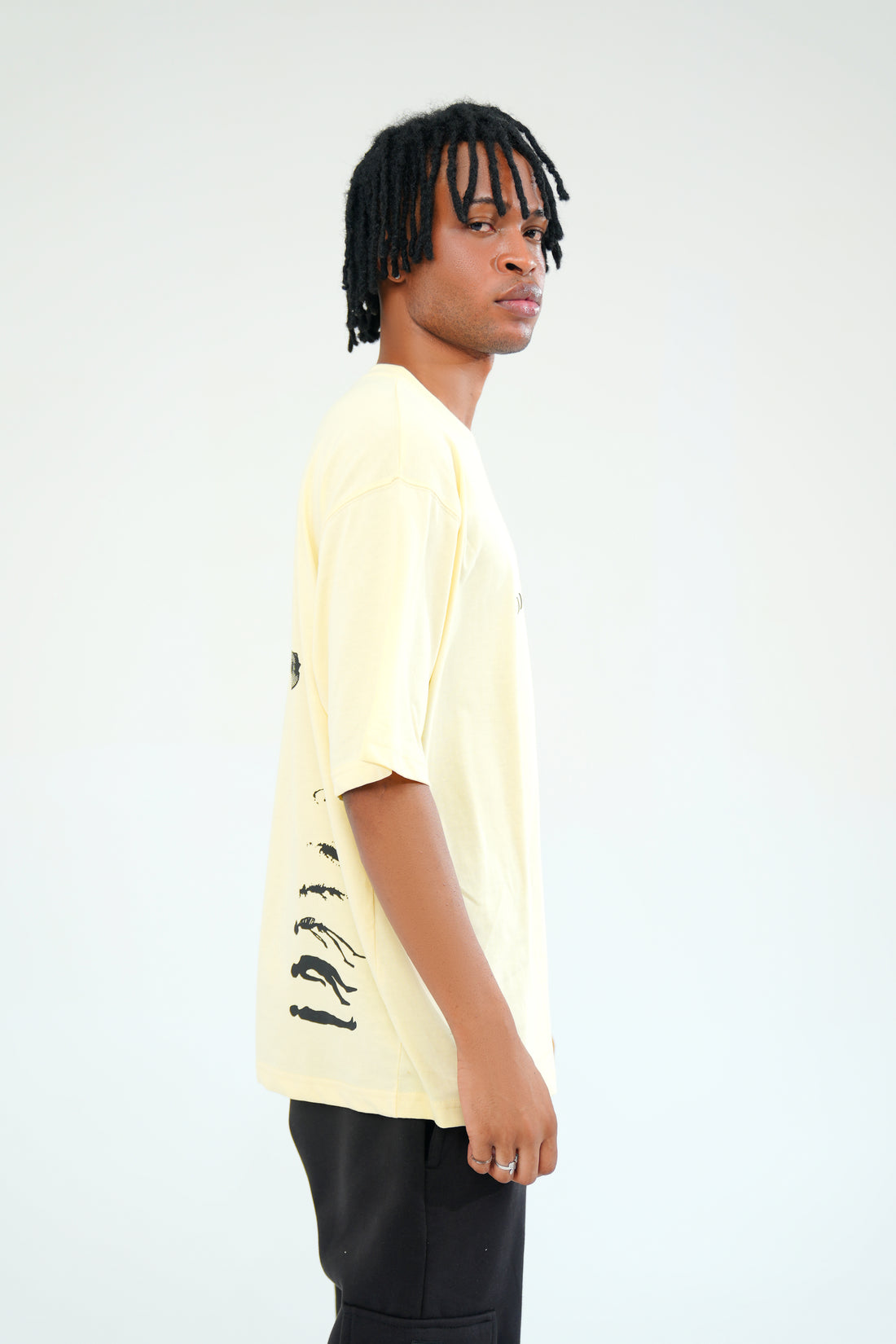 Beige Oversized Graphic Tee