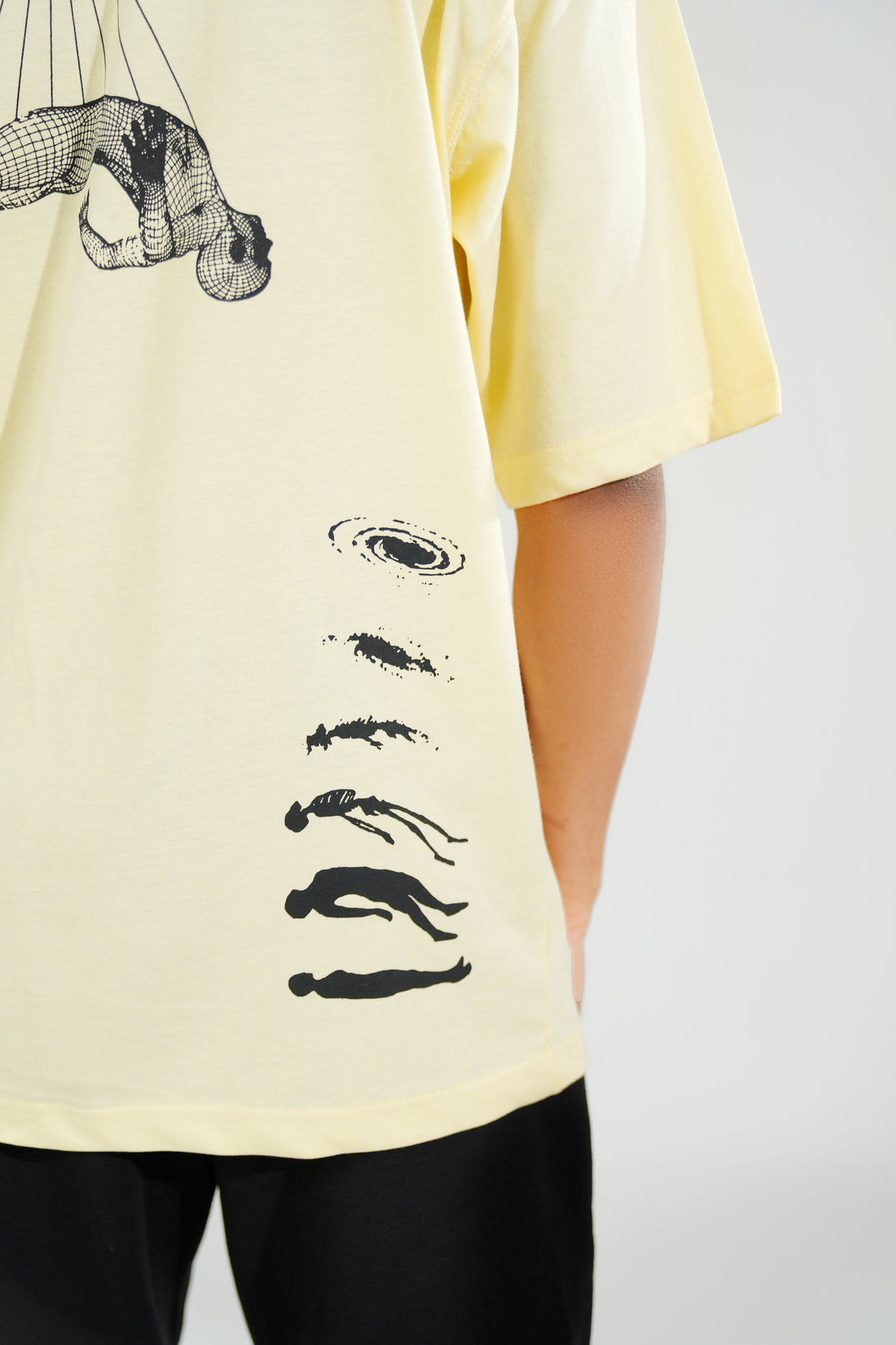 Beige Oversized Graphic Tee