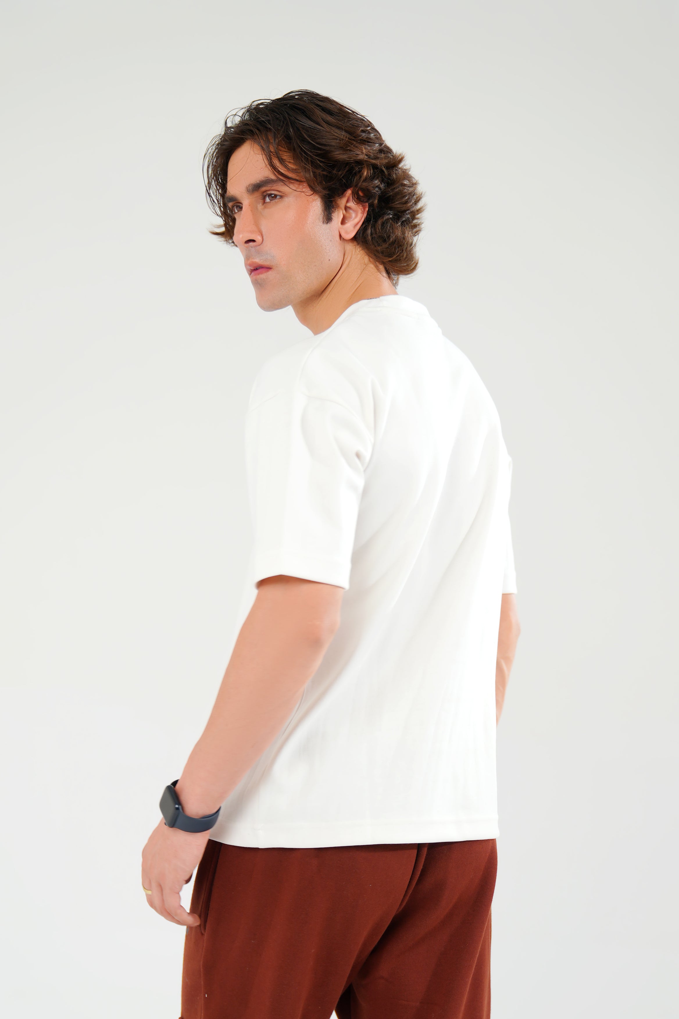 White Oversized Basic Tee