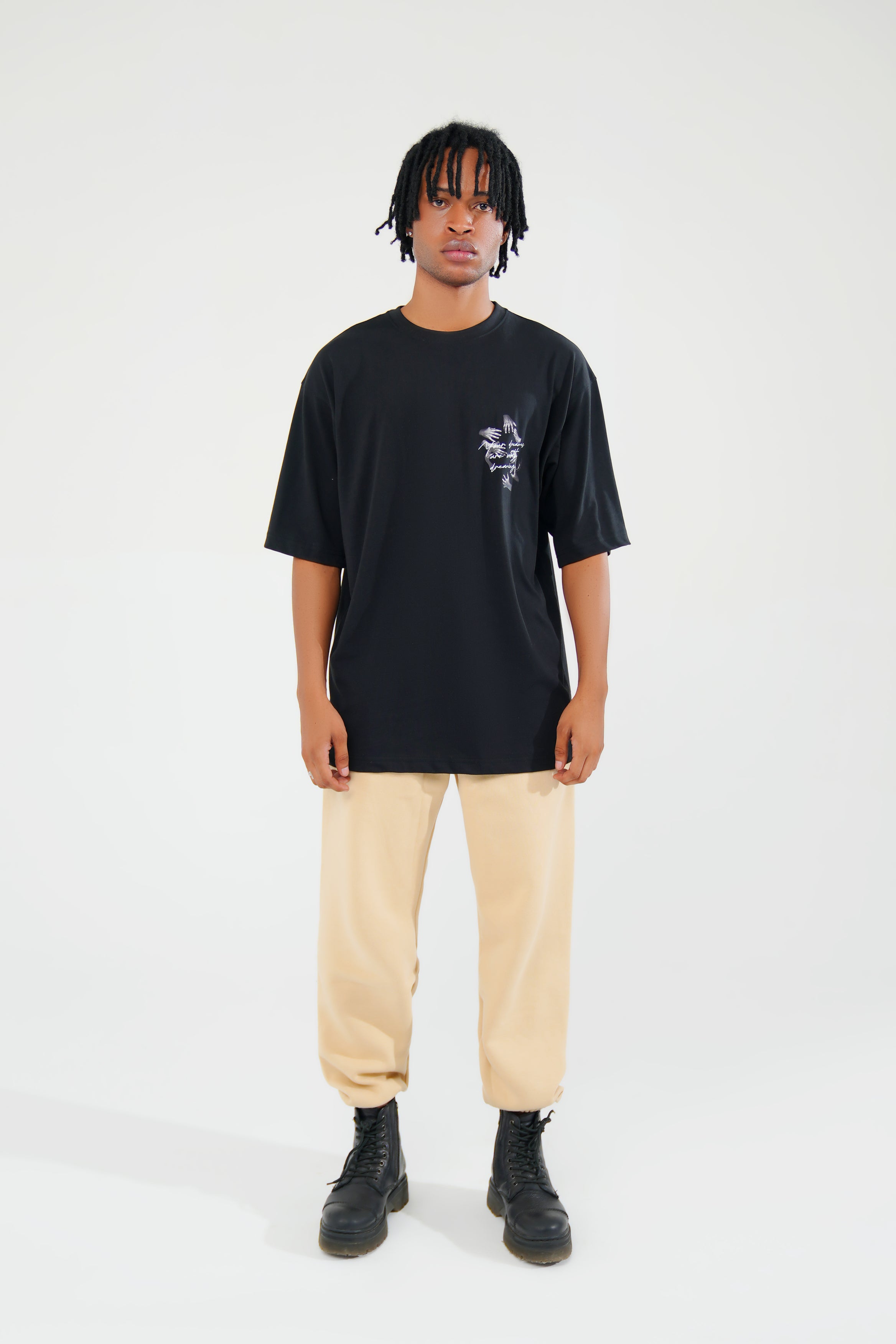 Black Oversized Graphic Tee