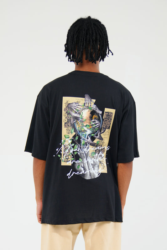 Black Oversized Graphic Tee