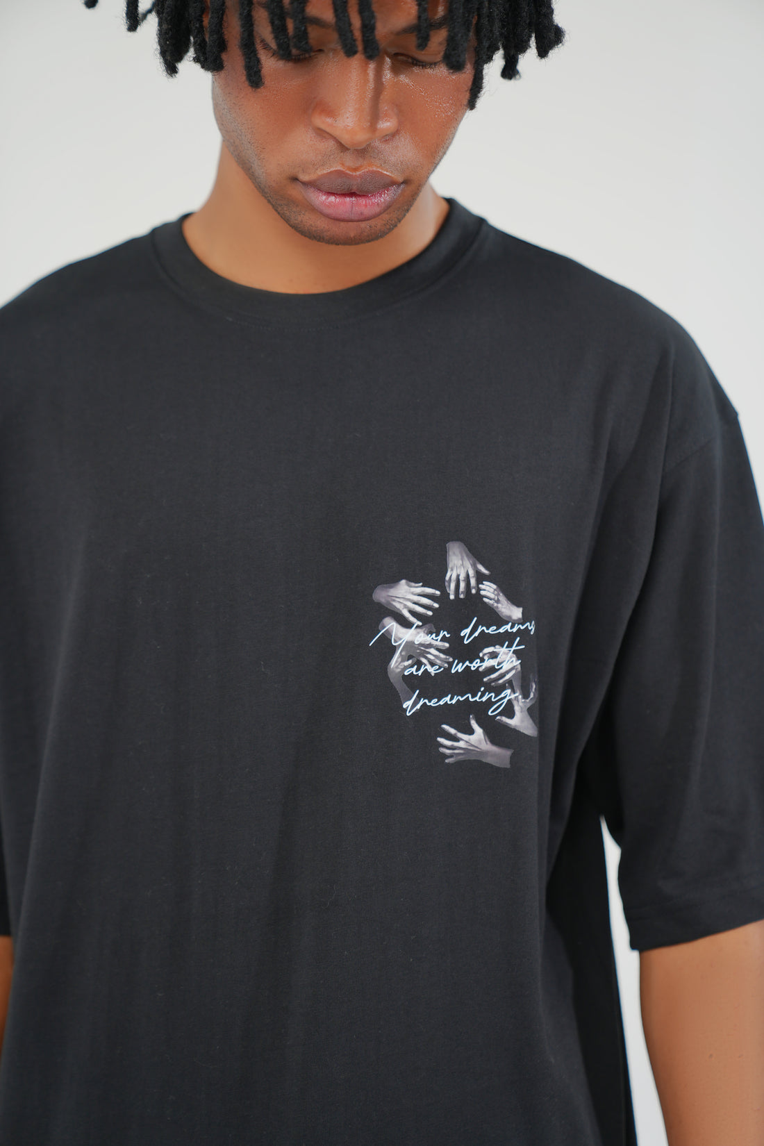 Black Oversized Graphic Tee