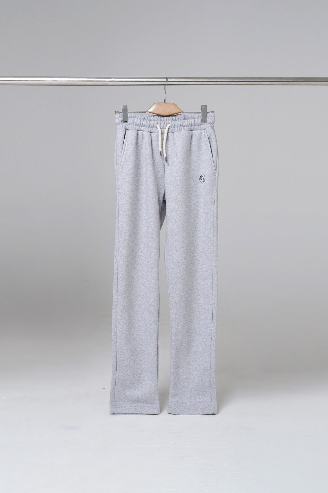 Grey Open Bottom Sweatpants