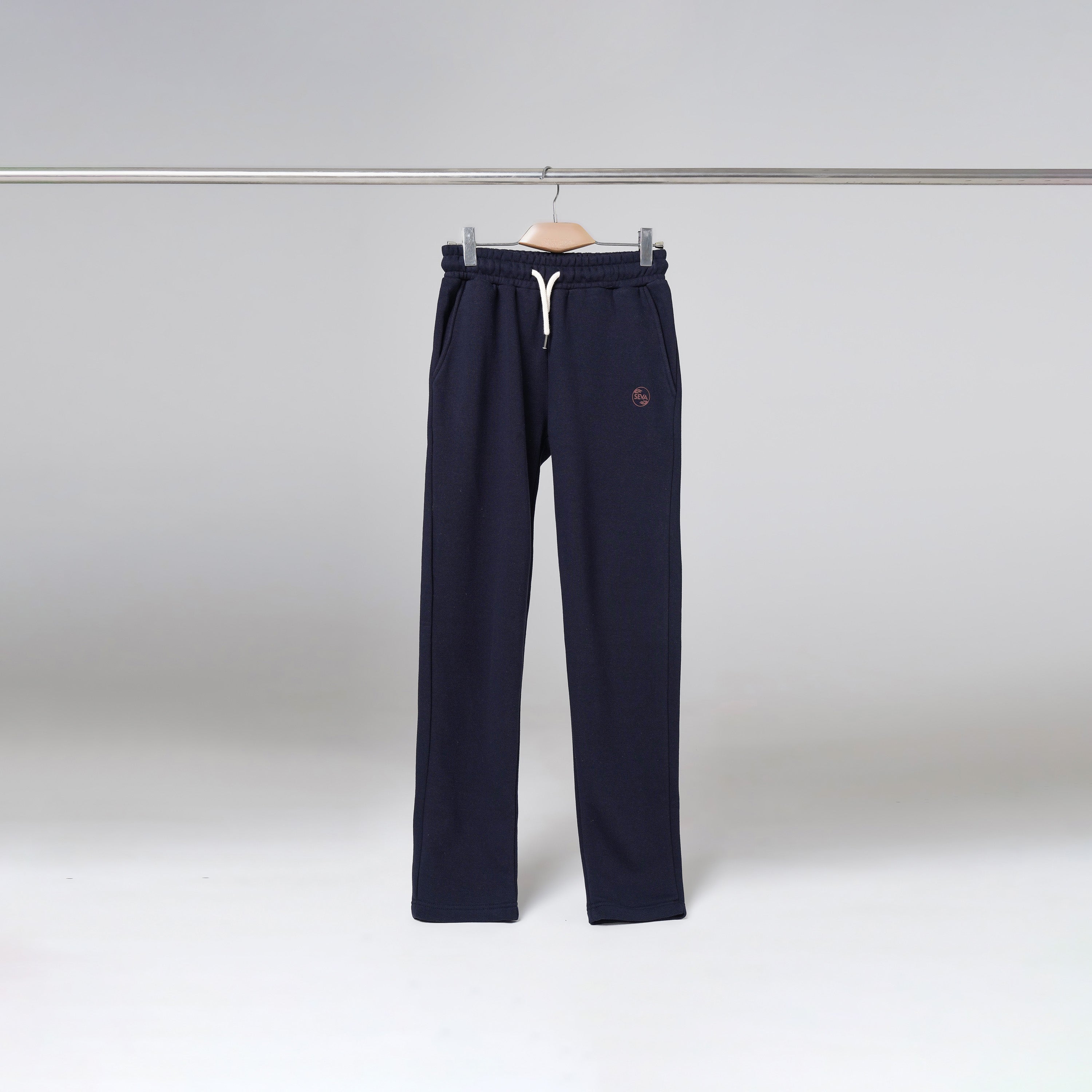 Open Bottom Sweatpants - Navy