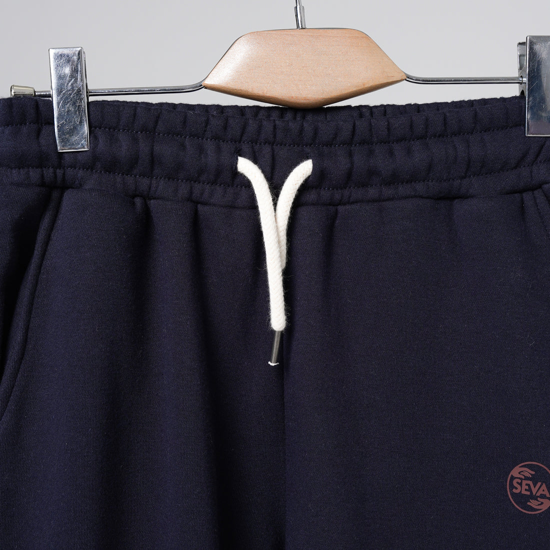 Navy Open Bottom Sweatpants