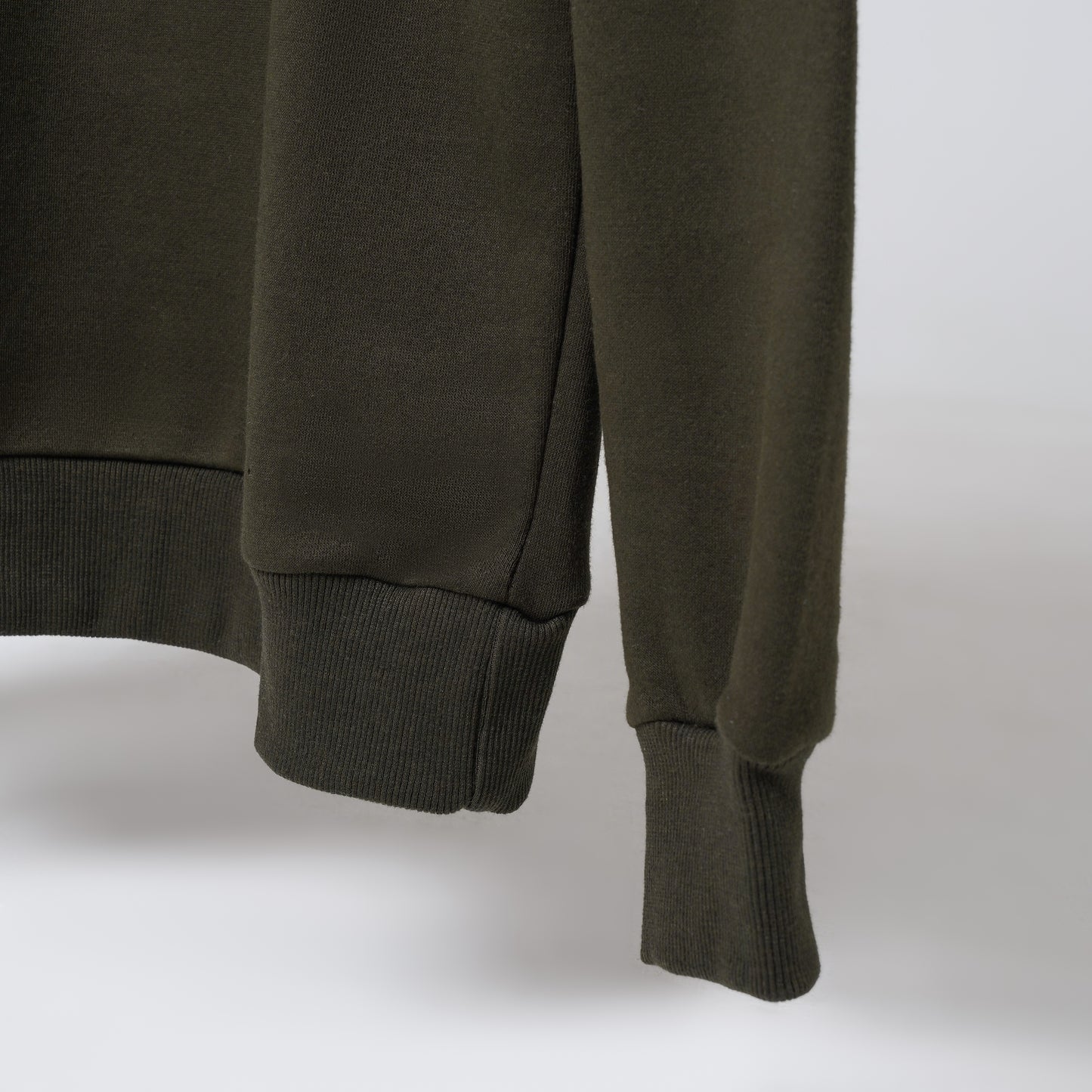 Drop Shoulder Crewneck - Olive Green