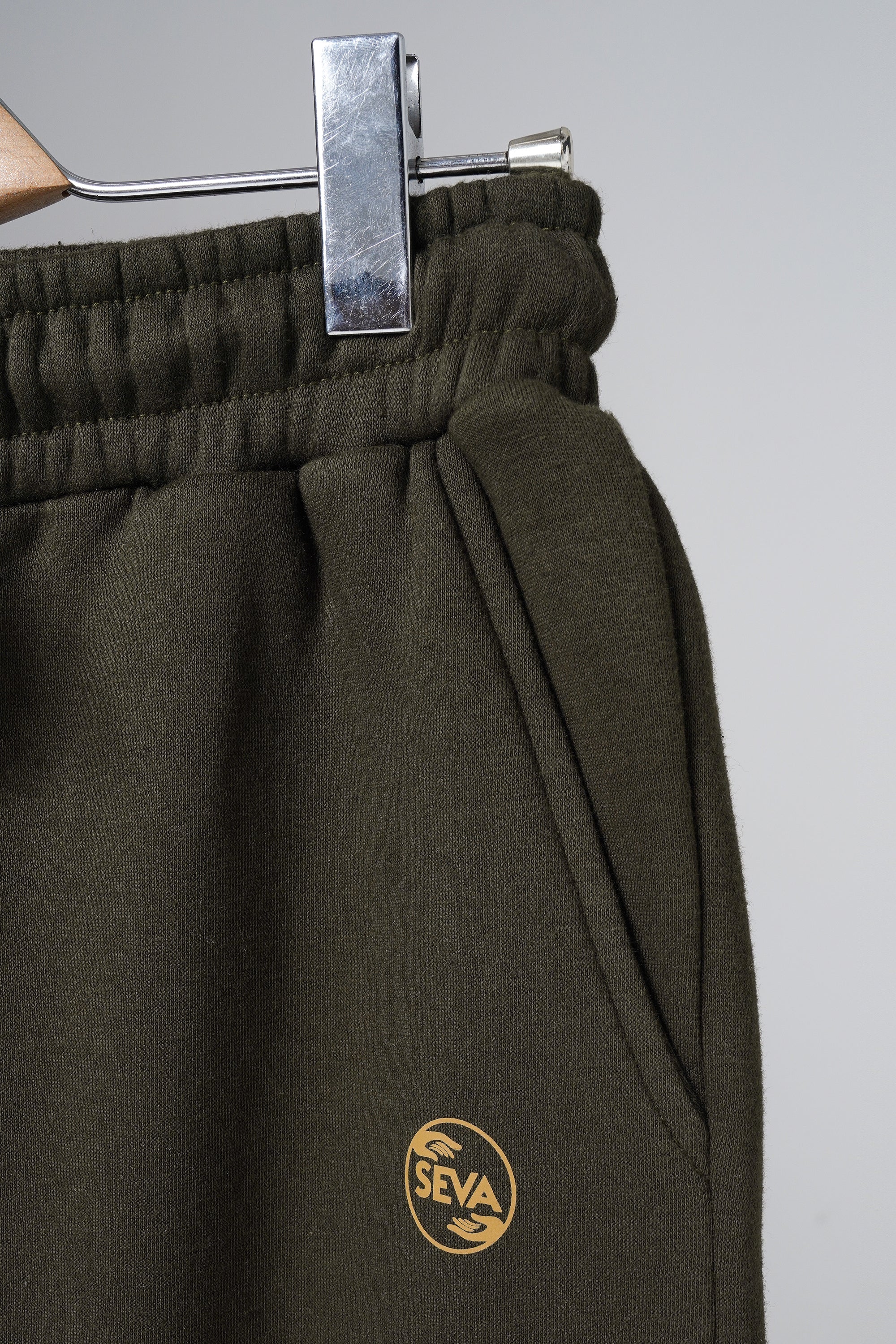 Olive Green Open Bottom Sweatpants