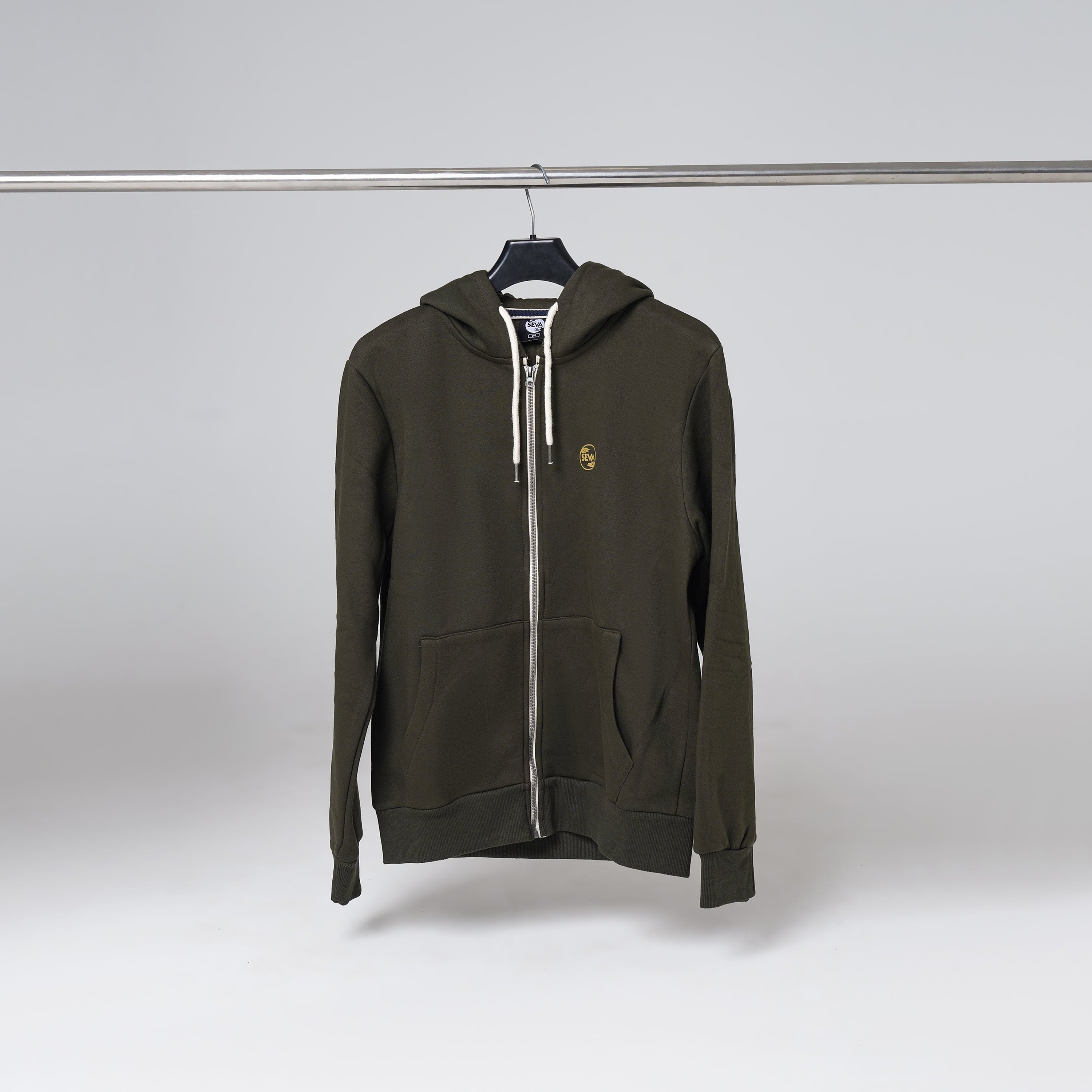 Zipper Hoodies - Olive Green