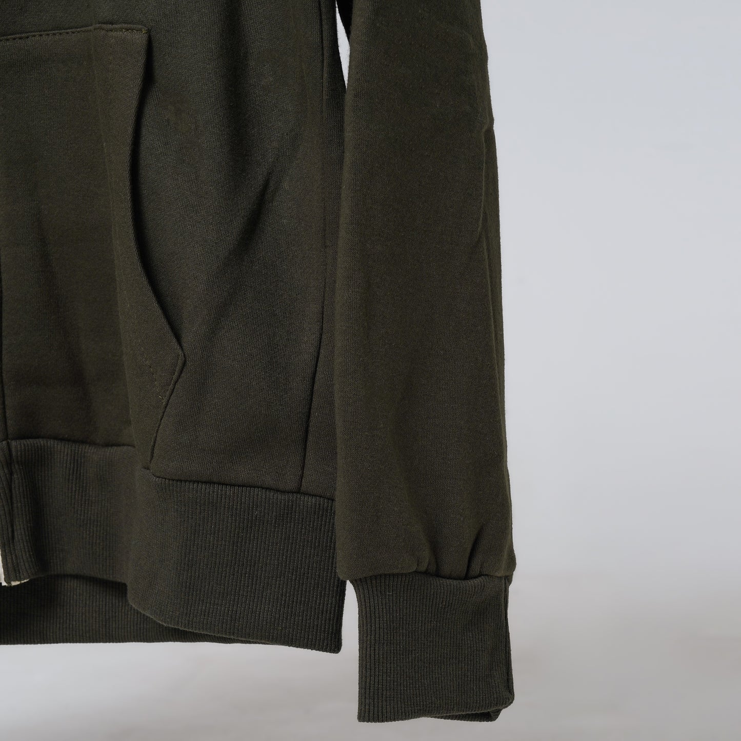 Zipper Hoodies - Olive Green